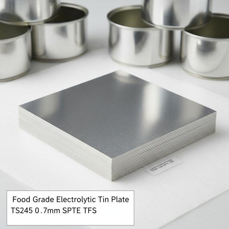 食品グレードの電解スチールプレート 鮮やかな表面TS245 0.17mm SPTE TFS 食品缶